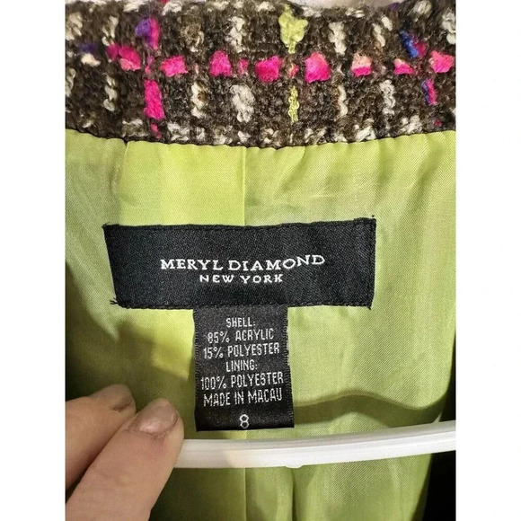 Meryl Diamond New York Fringe Blazer Vintage Size 8 - Picture 3 of 7